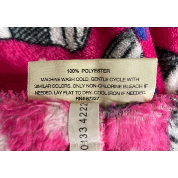 Bobbie Brooks Sleepwear Pink Fluffy Fleece Pajama Pants Coffee Cup Theme SMALL - Picture 6 of 6